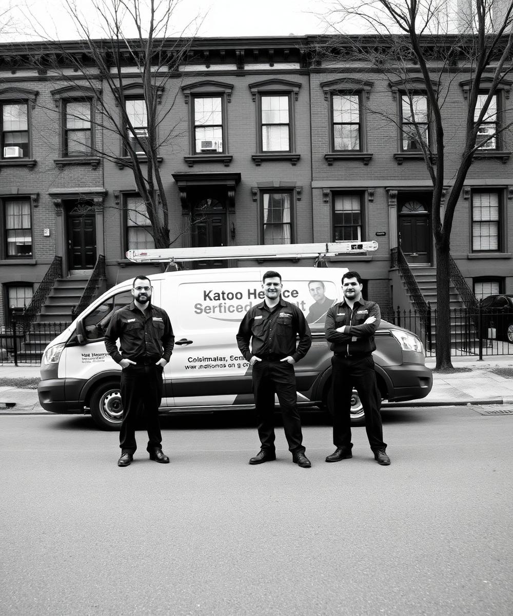 The Brooklyn Air team in front of their service van